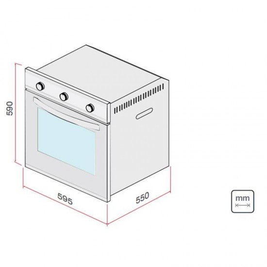 FORNO ELETRICO DE EMBUTIR TRAMONTINA GLASS BRASIL W 60 F3 220V