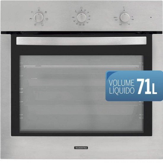 FORNO ELETRICO DE EMBUTIR TRAMONTINA NEW INOX COOK 60 F7 220V