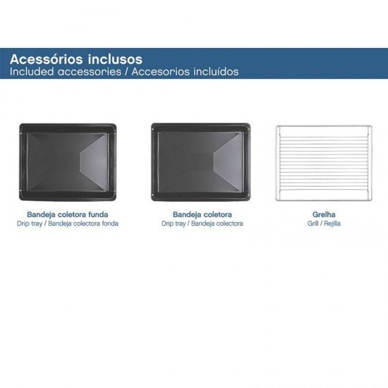 FORNO ELETRICO DE EMBUTIR TRAMONTINA NEW GLASS COOK B 60 F5+ 220V