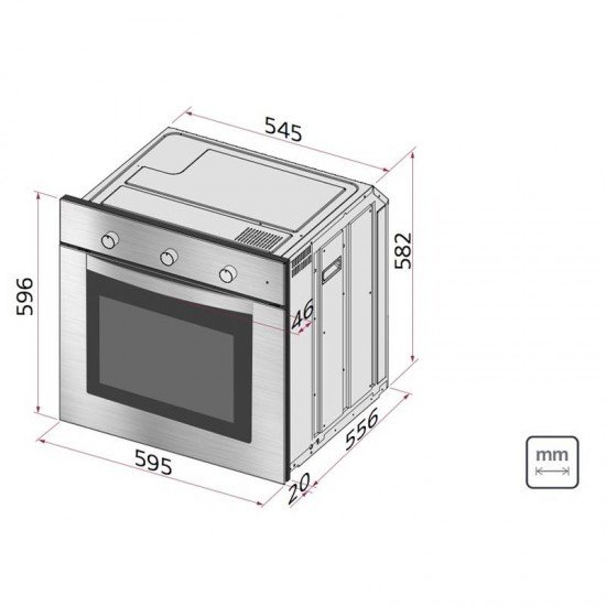 FORNO ELETRICO DE EMBUTIR TRAMONTINA INOX BRASIL PLUS 60 F3