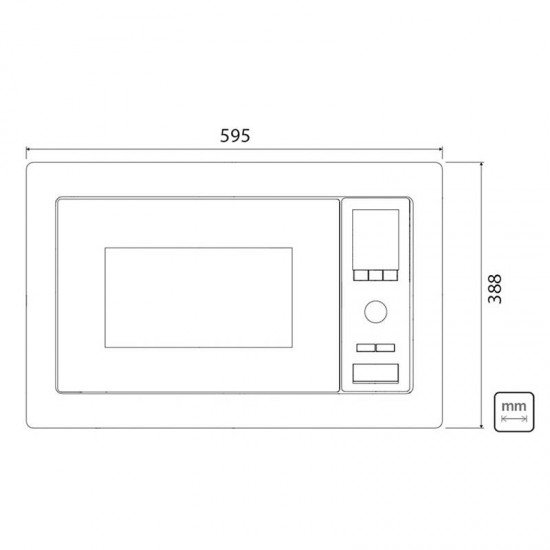 FORNO MICRO-ONDAS DE EMBUTIR TRAMONTINA GLASS 60