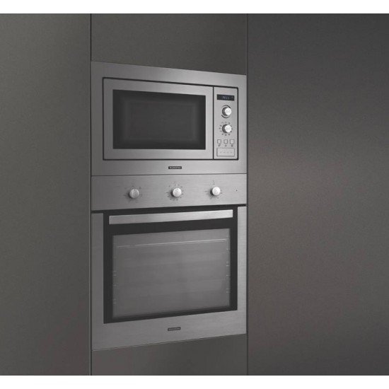 MICRO ONDAS DE EMBUTIR INOX 60 25 L EM ACO INOX COM ACABAMENTO SCOTCH BRITE 8 FUNCOES TRAMONTINA