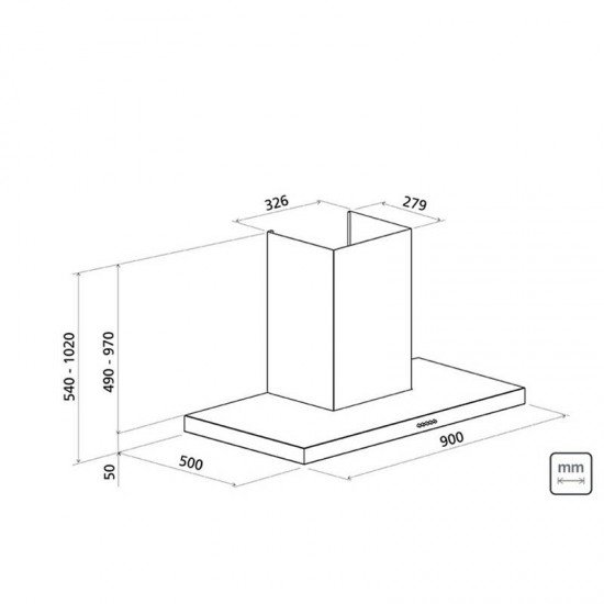 COIFA PAREDE INOX NEW DRITTA TRAMONTINA 90CM