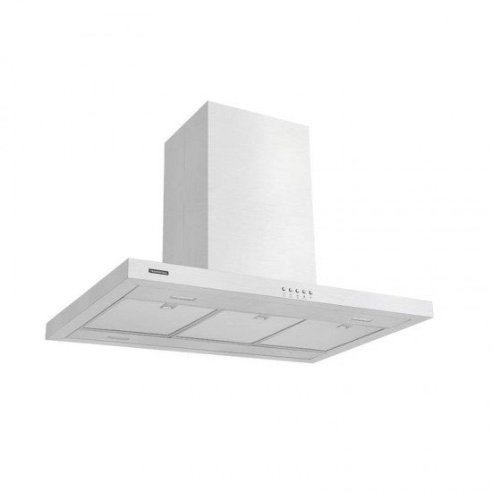 COIFA DE ILHA TRAMONTINA NEW DRITTA ISLA 90 EM AÇO INOX 90 CM