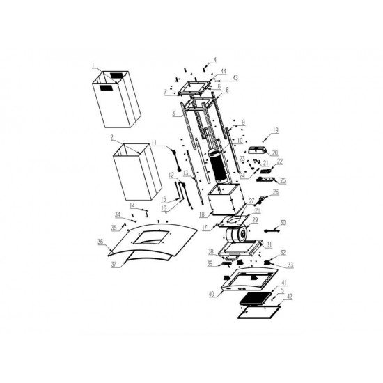 COIFA INOX NEW VETRO ISLA 90 TRAMONTINA