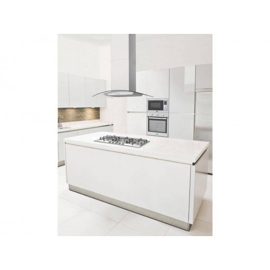 COIFA INOX NEW VETRO ISLA 90 TRAMONTINA