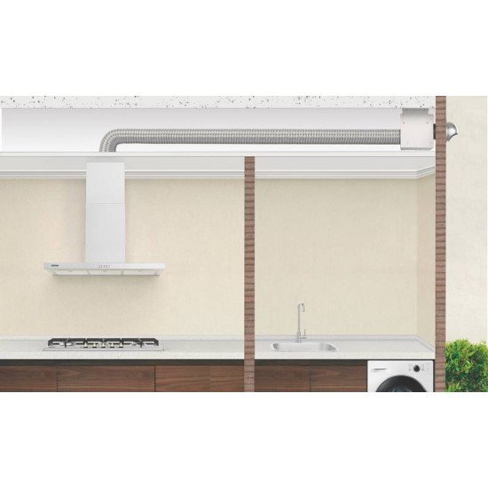 COIFA DE ILHA DRITTA ISLA 90 SPLIT EM ACO INOX 90 CM TRAMONTINA