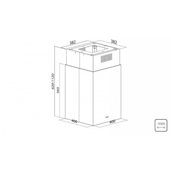 COIFA DE ILHA SQUARE ISLA 40 SILENT EM AÇO INOX 220V TRAMONTINA