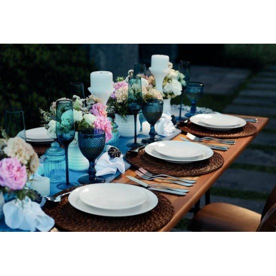 JOGO DE PRATOS TRAMONTINA SOPHIA EM PORCELANA 12 PEÇAS