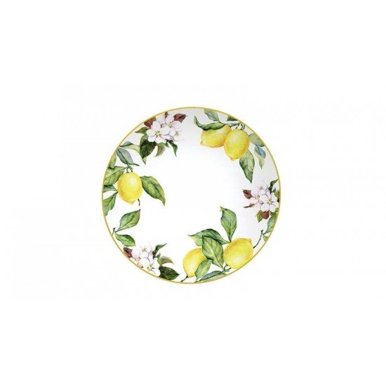PRATO RASO TRAMONTINA CARMEN EM PORCELANA DECORADA 28 CM