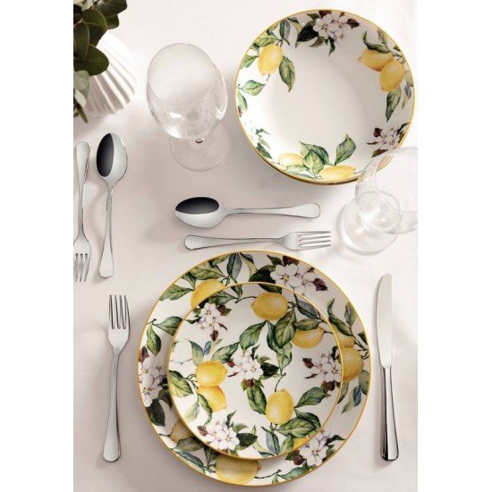 PRATO SOBREMESA TRAMONTINA CARMEN EM PORCELANA DECORADA 21 CM