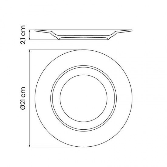PRATO SOBREMESA TRAMONTINA ALÍCIA EM PORCELANA DECORADA 21 CM