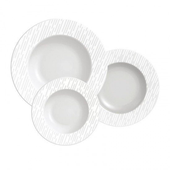 JOGO DE PRATOS TRAMONTINA MARIE EM PORCELANA DECORADA 12 PEÇAS