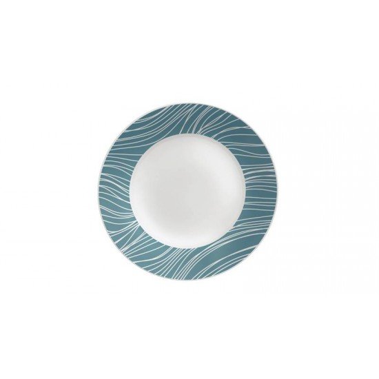 PRATO RASO TRAMONTINA CLARICE EM PORCELANA DECORADA 25 CM