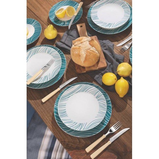 PRATO RASO TRAMONTINA CLARICE EM PORCELANA DECORADA 25 CM