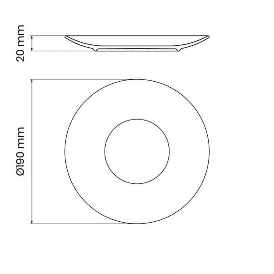 PRATO SOBREMESA TRAMONTINA CLARICE EM PORCELANA DECORADA 19 CM