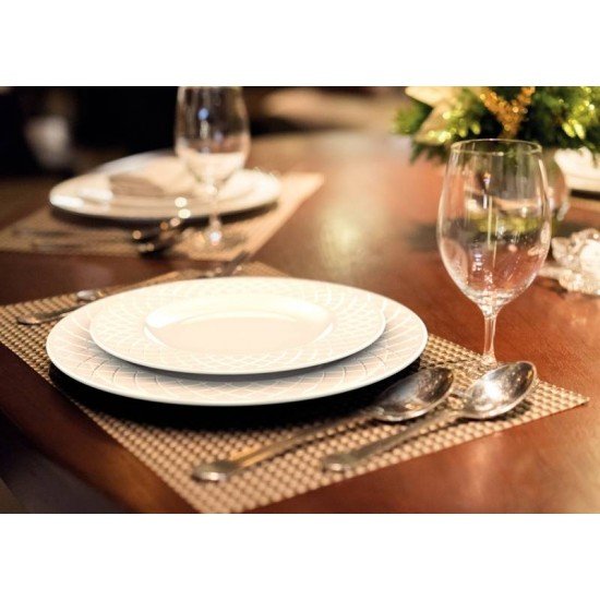 JOGO DE PRATOS TRAMONTINA INGRID EM PORCELANA 18 PEÇAS