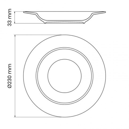 PRATO FUNDO TRAMONTINA OLIVA EM PORCELANA DECORADA 23 CM