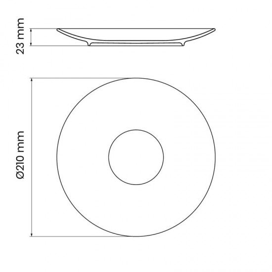 PRATO SOBREMESA TRAMONTINA ROSÉ EM PORCELANA DECORADA 21 CM