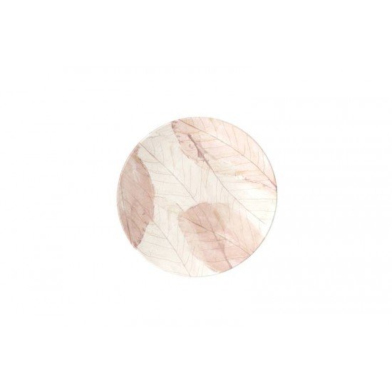 PRATO SOBREMESA TRAMONTINA ROSÉ EM PORCELANA DECORADA 21 CM