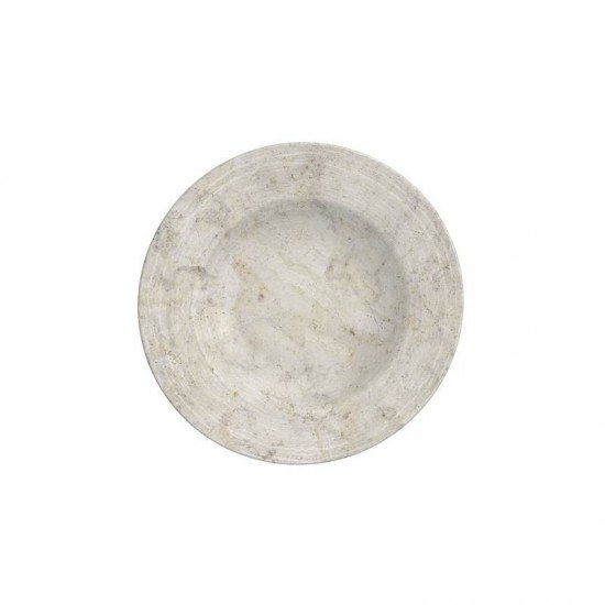 PRATO RASO TRAMONTINA TRAVERTINO EM PORCELANA DECORADA 27 CM