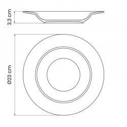 PRATO FUNDO TRAMONTINA ANA CLARA EM PORCELANA DECORADA 23 CM