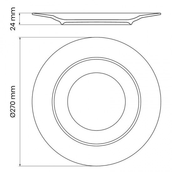 PRATO RASO TRAMONTINA ANA ALICE EM PORCELANA DECORADA 27 CM