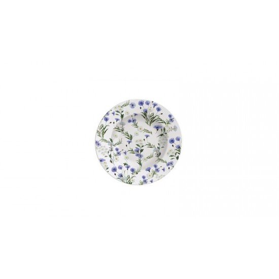 PRATO SOBREMESA TRAMONTINA ANA ALICE EM PORCELANA DECORADA 21 CM