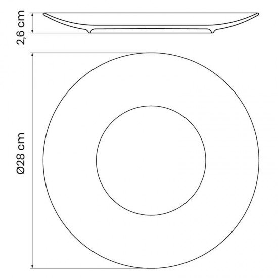 PRATO RASO TRAMONTINA ANA FLOR EM PORCELANA DECORADA 28 CM