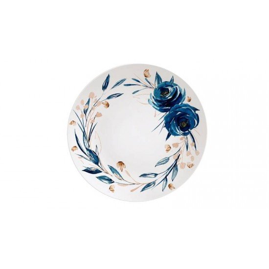 PRATO RASO TRAMONTINA ANA FLOR EM PORCELANA DECORADA 28 CM