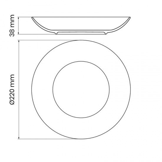 PRATO FUNDO TRAMONTINA ANA FLOR EM PORCELANA DECORADA 22 CM