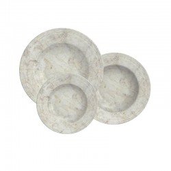 JOGO DE PRATOS TRAMONTINA TRAVERTINO EM PORCELANA DECORADA 12 PEÇAS