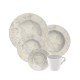 APARELHO DE JANTAR TRAMONTINA TRAVERTINO EM PORCELANA DECORADA 20 PEÇAS