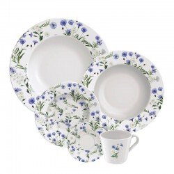 APARELHO DE JANTAR TRAMONTINA ANA ALICE EM PORCELANA DECORADA 20 PEÇAS