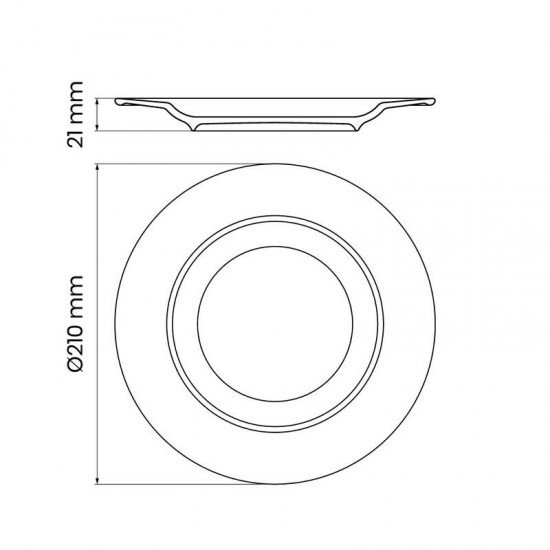 PRATO SOBREMESA TRAMONTINA ELENA EM PORCELANA 21 CM