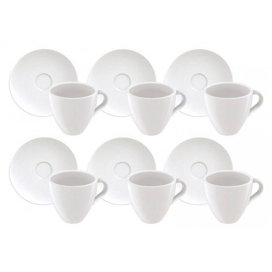 DISPLAY 12 PEÇAS DE KIT XÍCARAS DE CAFÉ EXPRESSO PAOLA EM PORCELANA 95 ML TRAMONTINA