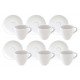 DISPLAY 12 PEÇAS DE KIT XÍCARAS DE CAFÉ EXPRESSO PAOLA EM PORCELANA 95 ML TRAMONTINA
