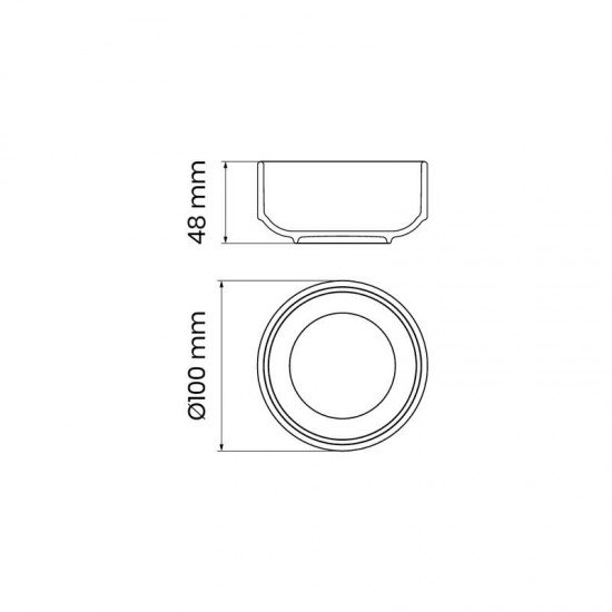 TIGELA EMPILHÁVEL TRAMONTINA PAOLA EM PORCELANA 10CM