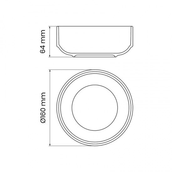 TIGELA EMPILHÁVEL TRAMONTINA PAOLA EM PORCELANA 16CM