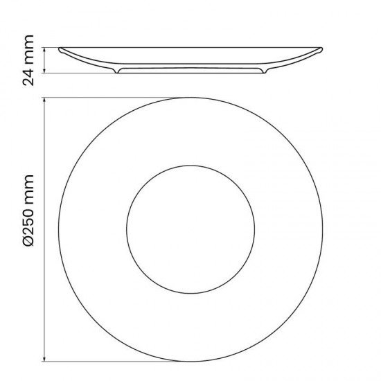 PRATO RASO TRAMONTINA JACQUELINE EM PORCELANA 25 CM