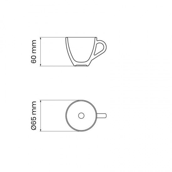 XÍCARA EXPRESSO TRAMONTINA EM PORCELANA 95 ML