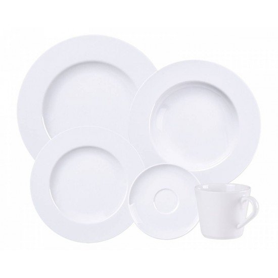 APARELHO DE JANTAR 20 PEÇAS MARIA AUGUSTA EM PORCELANA TRAMONTINA