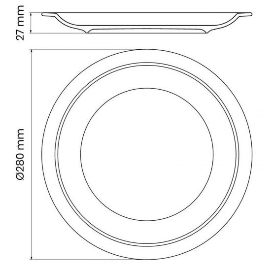 PRATO RASO TRAMONTINA PEIXES EM PORCELANA DECORADA 28 CM