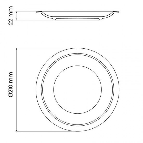 PRATO SOBREMESA TRAMONTINA PEIXES EM PORCELANA DECORADA 21 CM