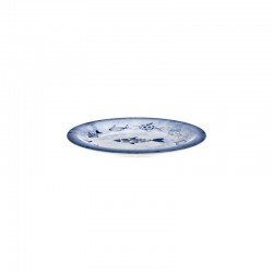 PRATO SOBREMESA TRAMONTINA PEIXES EM PORCELANA DECORADA 21 CM