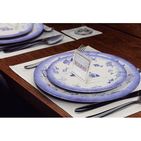 PRATO SOBREMESA TRAMONTINA PEIXES EM PORCELANA DECORADA 21 CM